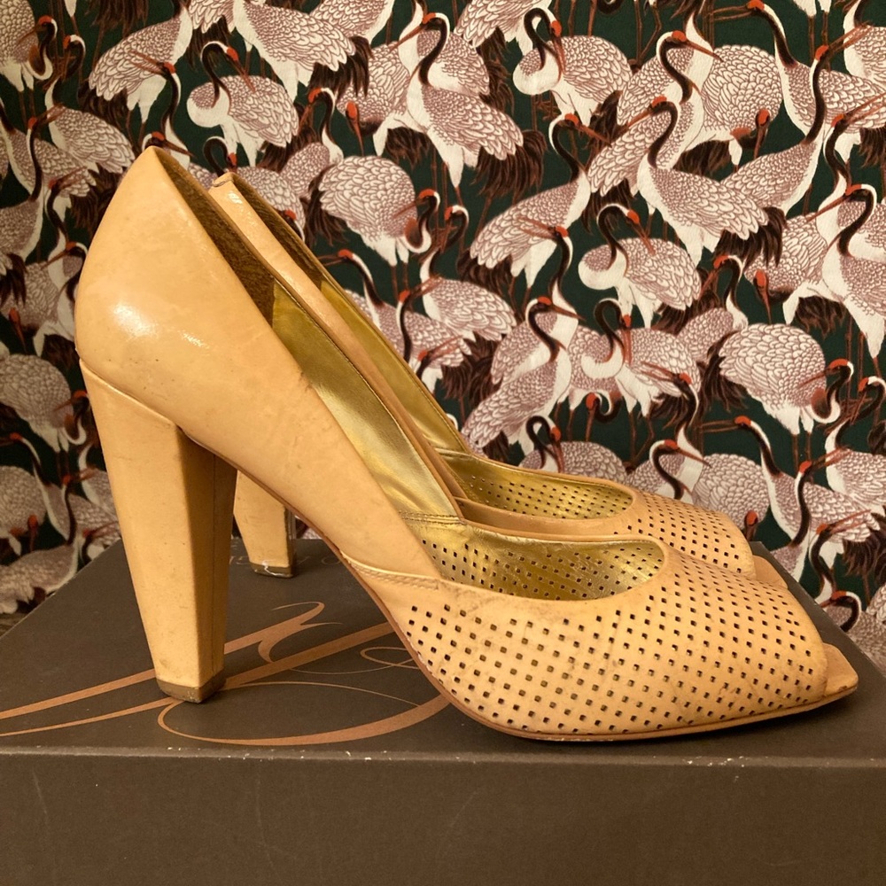 Vintage Enzo Peep Toe Pumps